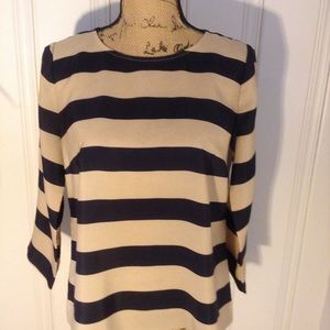 J Crew striped beautiful top. Like new